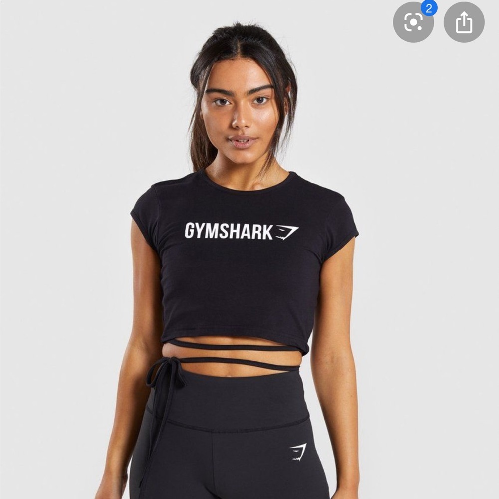 Gymshark Cap Sleeve Crop W/ Waist Tie